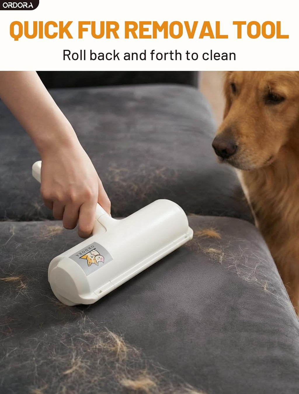 Pet Hair Removal Tool：Reusable Lint Roller for Pet Hair - Portable Pet Hair Remover - Dog and Cat Hair Remover for Couch, Furniture, Carpet, Clothes and Car Seat
